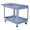 Vestil Plastic Utility Cart, 2 Shelves, 24.5 x 36, Foam Plastic, 550 lb Load Capacity, 2 Shelves, 25.5" W PLSC-2-2436 - alternate 1